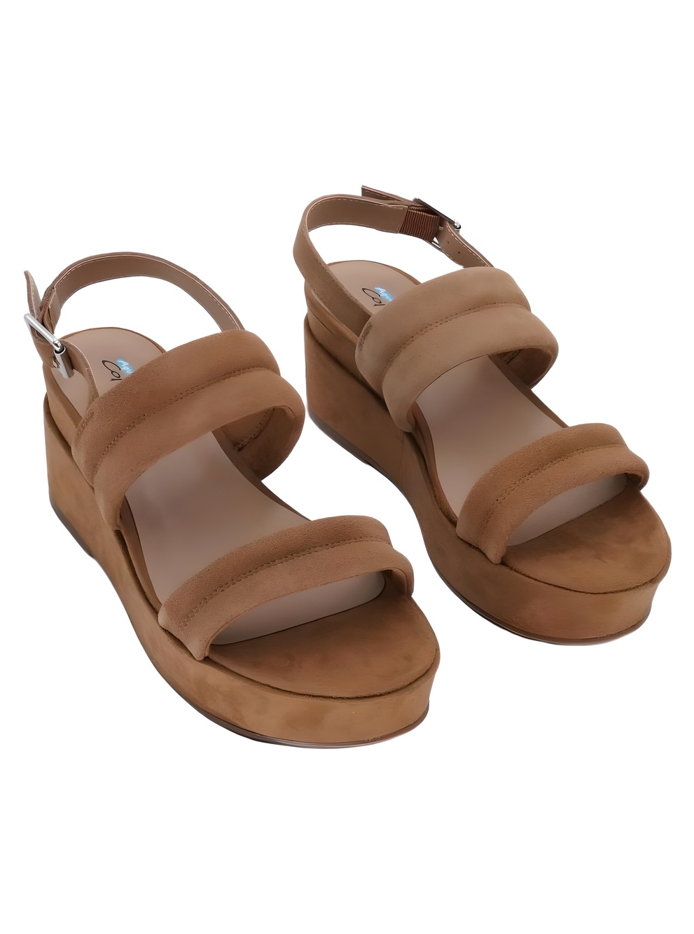 Aqua College Womens Nuria Waterproof Tan Suede Slingback Size 7.5